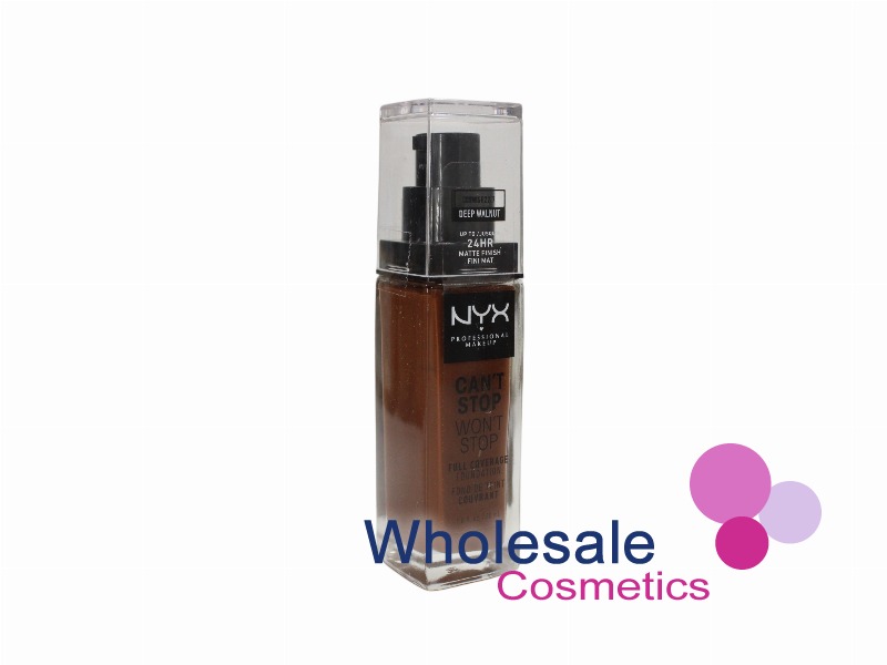 2 x NYX Professional Can't Stop Won't Stop Foundation Full Coverage - 22.7 DEEP WALNUT